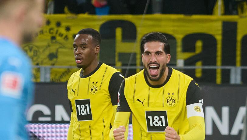 Pure Erleichterung bei BVB-Kapitän Emre Can.