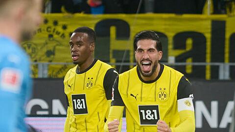 Pure Erleichterung bei BVB-Kapitän Emre Can.