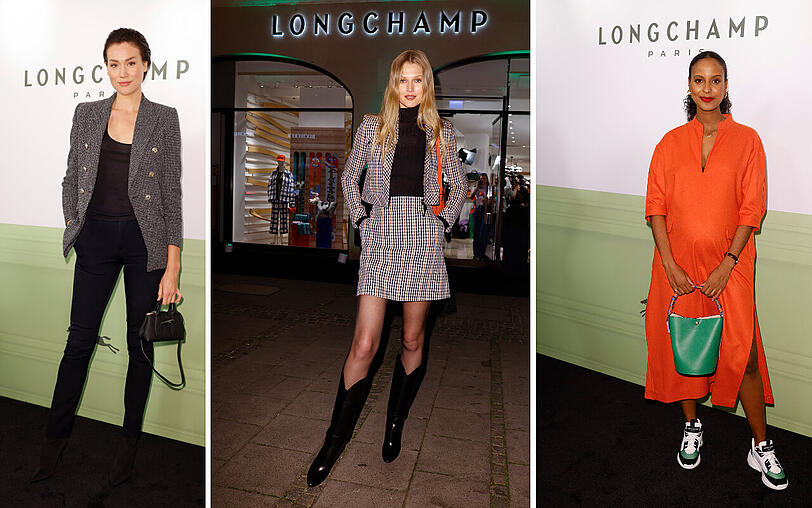 Unter anderem kame Söder-Tochter Gloria-Sophie Burkandt sowie die Models Toni Garrn und Sara Nuru zur Wiedereröffnung des Longchamps-Flagship-Stores in der Münchner Residenzstraße.