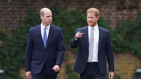 Prinz William und Prinz Harry im Jahr 2021.