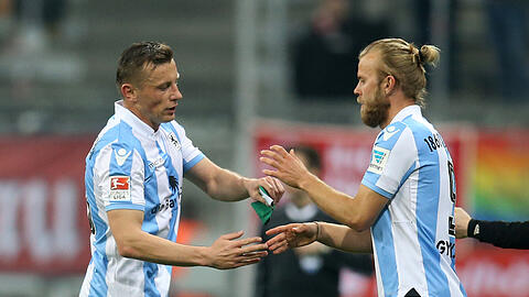 Der Löwen-Sturm stockt. Daran nicht unwesentlich beteilgt: Die Angreifer Ivica Olic (l.) und Christian Gytkjaer.