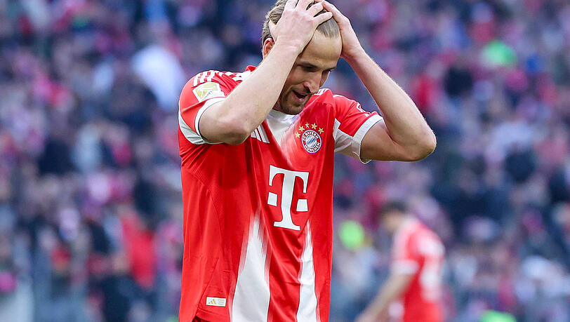 Chance leichtfertig vergeben: Bayern-Star Harry Kane beim 4:0 gegen Union Berlin.