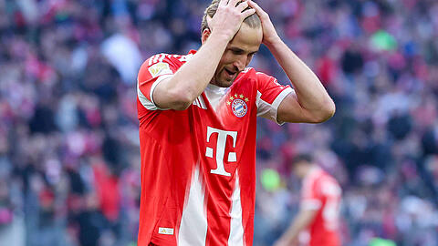 Chance leichtfertig vergeben: Bayern-Star Harry Kane beim 4:0 gegen Union Berlin.