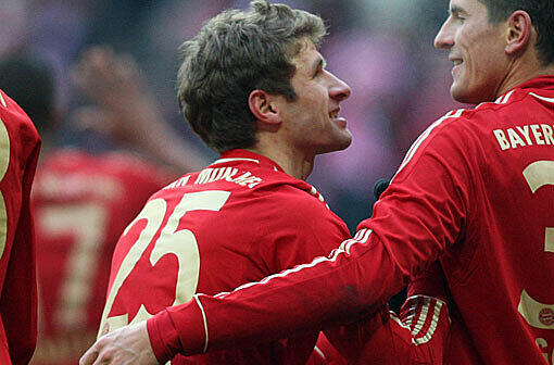 Dass er einmal von den Bayern weggeht, will Thomas Müller (22) nicht ausschließen. Das schreibt die "Sport-Bild" am Mittwoch. (Archivbild)