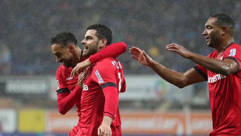 Angreifer Kevin Volland (M) traf zum Leverkusener Rückrunden-Auftakt doppelt. Angreifer Kevin Volland (M) traf zum Leverkusener Rückrunden-Auftakt doppelt.