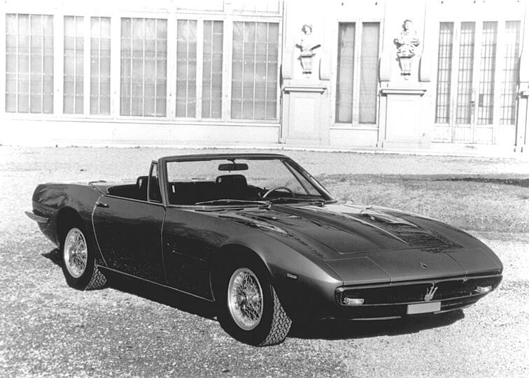 Die zweite Variante kam im Jahr 1968 auf den Markt: der Maserati Ghibli als sehr offener Spyder.