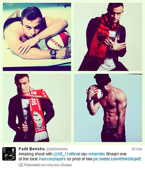 So präsentiert sich Bayern-Star Xherdan Shaqiri via Twitter. Foto: twitter.com/fadilberisha