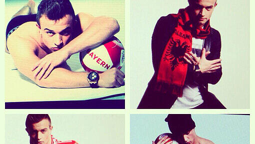 So präsentiert sich Bayern-Star Xherdan Shaqiri via Twitter. Foto: twitter.com/fadilberisha So präsentiert sich Bayern-Star Xherdan Shaqiri via Twitter. Foto: twitter.com/fadilberisha