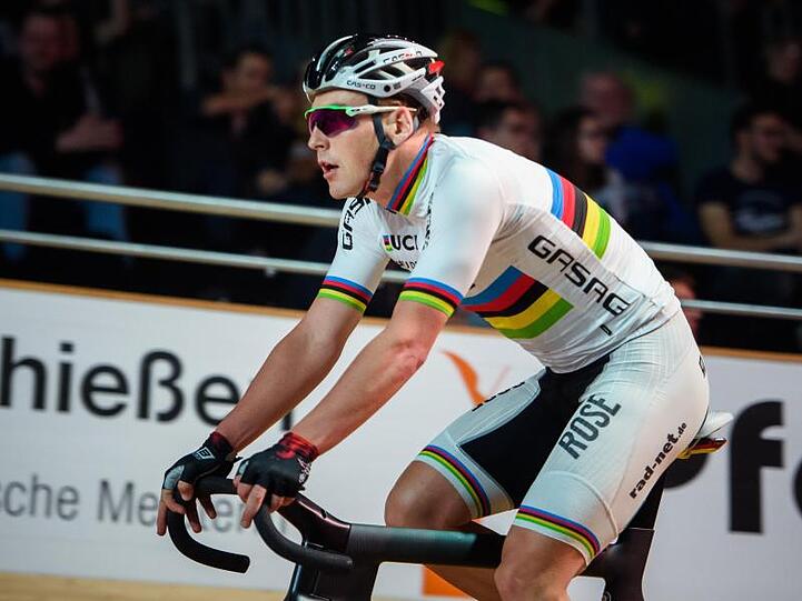 Holte mit Maximilian Beyer in Apeldoorn EM-Bronze: Bahnradsportler Theo Reinhardt.
