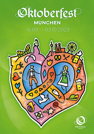 Wie sieht das Oktoberfest-Plakat 2023 aus? 45 Motive stehen zur Auswahl.