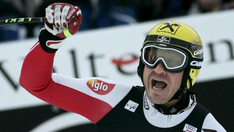Der 54-Weltcup-Triumph nach dreijähriger Sieg-Abstinenz: Hermann Maier. Der 54-Weltcup-Triumph nach dreijähriger Sieg-Abstinenz: Hermann Maier.