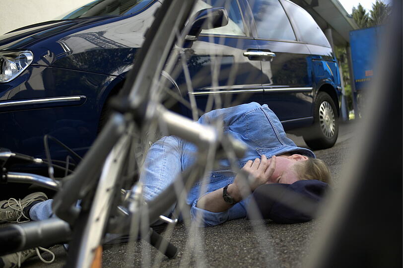 Fahrradunfall (Symbolbild)