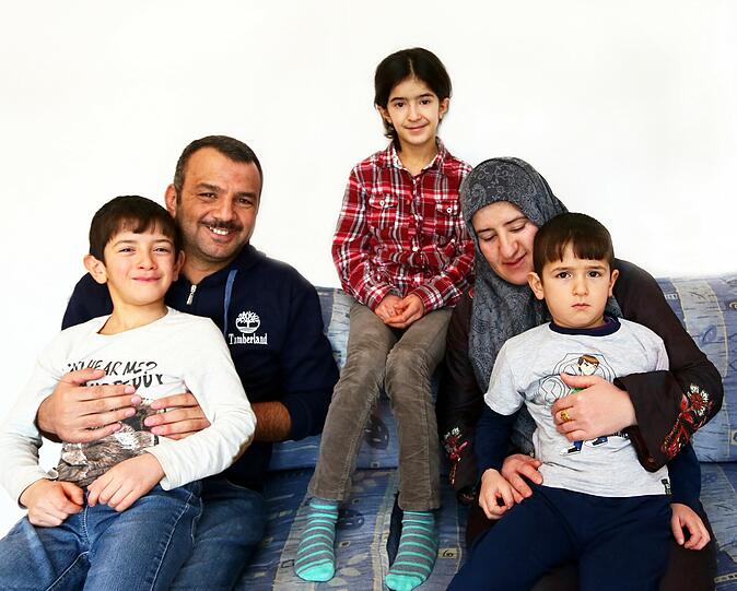 Suchen eine Wohnung: Hamida und Safwan Ramadan mit ihren Kindern (v.l.) Mohsin, Aya und Mouaataz.