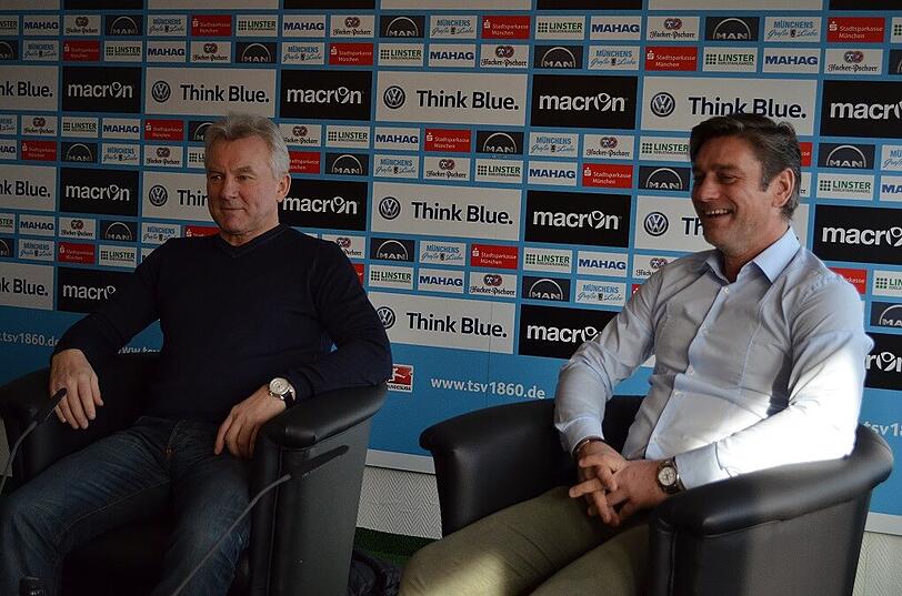 Glauben an eine erfolgreiche Rückrunde: Löwen-Trainer Benno Möhlmann und Sportchef Oliver Kreuzer.