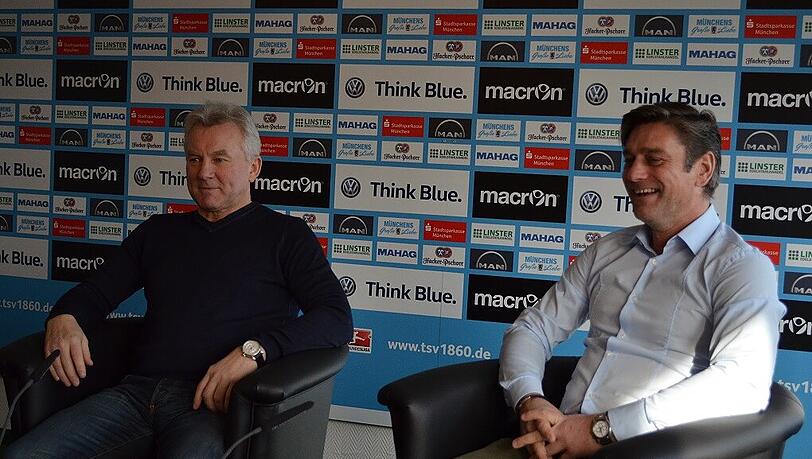 Glauben an eine erfolgreiche Rückrunde: Löwen-Trainer Benno Möhlmann und Sportchef Oliver Kreuzer.