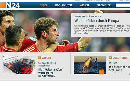 Für N24 ist der Bayern ein Europa-Orkan