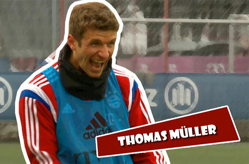 Ein Fußballer, der immer was zu lachen hat: Bayern-Star Thomas Müller im Portrait.
