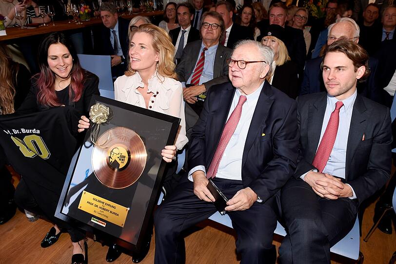 Lisa Furtwängler, Maria Furtwängler, Prof. Hubert Burda und Jacob Burda (von links nach rechts)