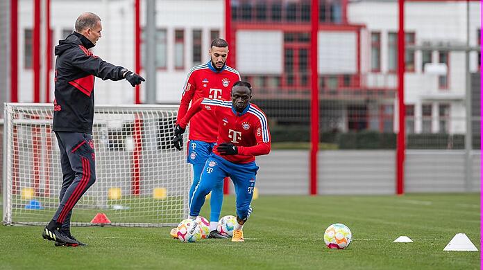 Vor dem Comeback: Mané (vorne) und Mazraoui.