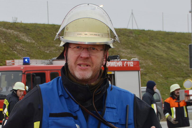Bilder von einer Großübung auf der A94 bei Wimpasing Nähe Ampfing 2013 mit Huber als Gruppenführer.