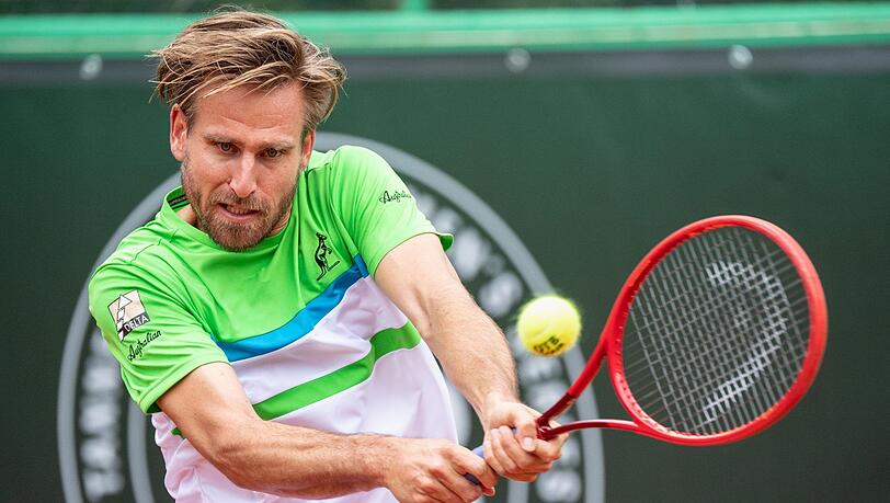 Peter Gojowczyk in Aktion bei der DTB-Turnierserie German Men's Series beim TC Großhesselohe am 9. Juni 2020. Peter Gojowczyk in Aktion bei der DTB-Turnierserie German Men's Series beim TC Großhesselohe am 9. Juni 2020.
