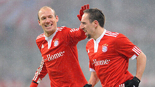 Freuten sich über jede Menge Tore: Arjen Robben (l.) und Franck Ribéry Freuten sich über jede Menge Tore: Arjen Robben (l.) und Franck Ribéry
