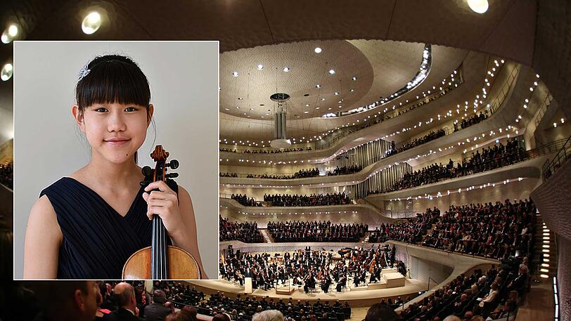 Clara Shen (kleines Bild) aus München spielt beim renommierten Menuhin-Geigenwettbewerb.