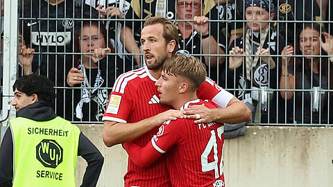 Harry Kane und Lennart Karl erzielten die ersten beiden Tore f&uuml;r die Bayern.