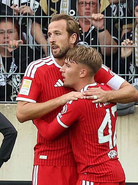 Harry Kane und Lennart Karl erzielten die ersten beiden Tore f&uuml;r die Bayern.