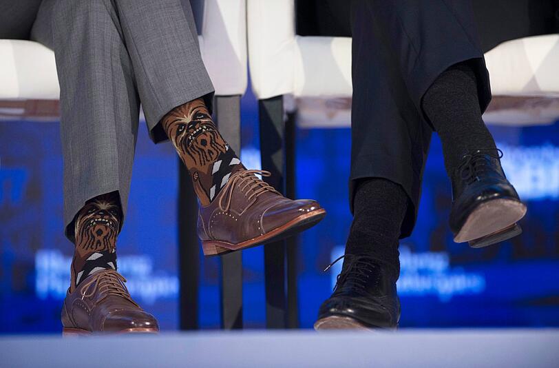 Socken mit "Star Wars"-Chewbacca: Trudeau im September 2017 in New York.