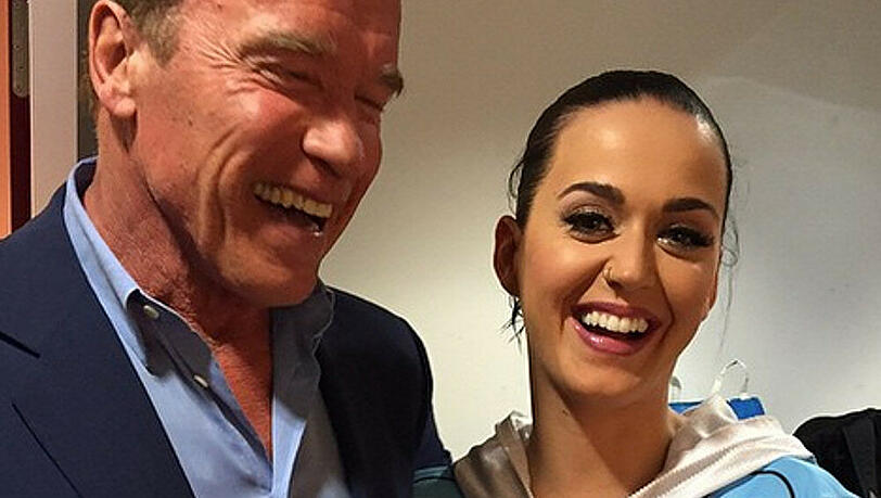 Arnold Schwarzenegger und Katy Perry scheinen sich bestens zu verstehen Arnold Schwarzenegger und Katy Perry scheinen sich bestens zu verstehen