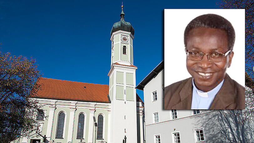 Die katholische Pfarrkirchen von Zorneding. Pfarrer Olivier Ndjimbi-Tshiende wird die Gemeinde verlassen.