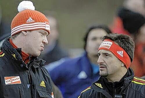 Felix Loch und sein Mentor Georg Hackl.
