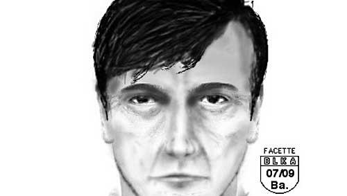 Mit diesem Phantombild sucht die Polizei nach einem Mann. Mit diesem Phantombild sucht die Polizei nach einem Mann.