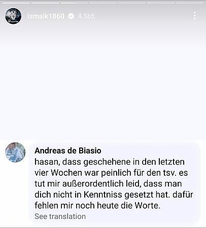 Einer der Kommentare, die Ismaik über seine Social-Media-Kanäle geteilt hat. Einer der Kommentare, die Ismaik über seine Social-Media-Kanäle geteilt hat.