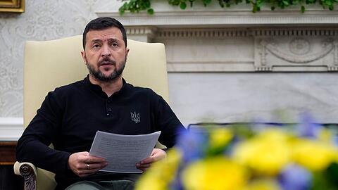 Selenskyj hofft auf Unterstützung in Ramstein. (Archivbild)