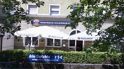 Das Gasthaus Goldener Hirsch in der Renatastraße. Foto: Daniel von Loeper