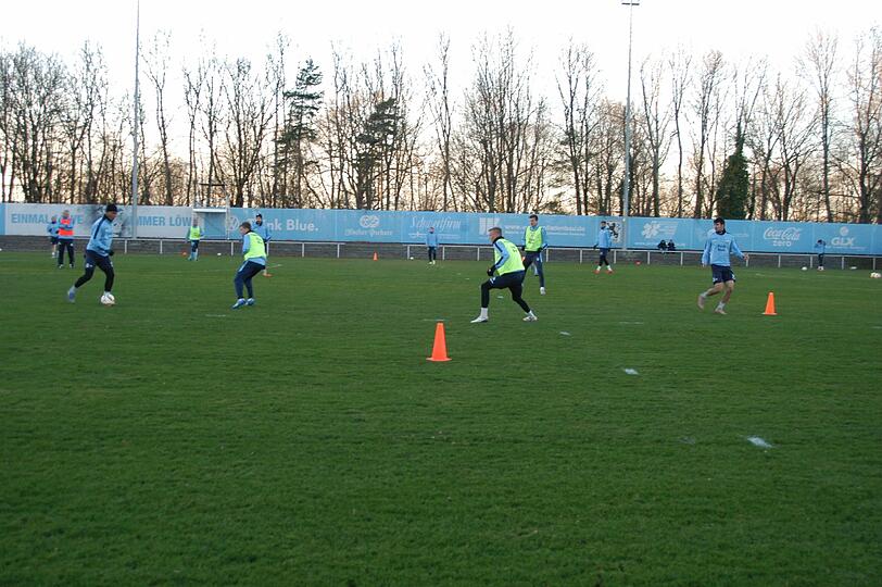 Vor allem das Kombinationsspiel trainierten die Löwen in der Trainingseinheit am Dienstag.