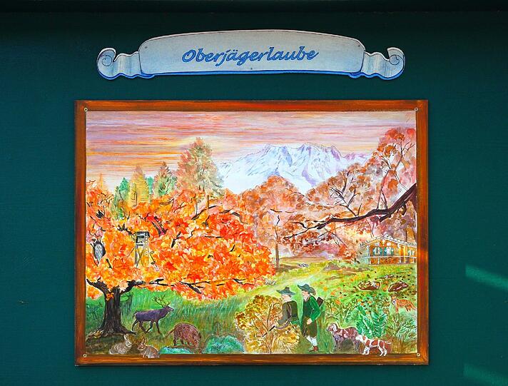 Im Hirschgarten ist Platz für 8000 Gäste - und naive Kunst.