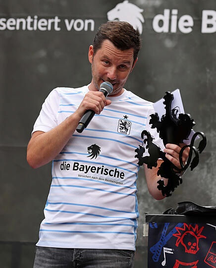 Stadionsprecher Sebastian Schächt.