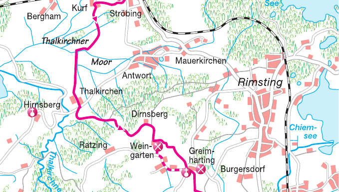 Von Bad Endorf nach Prien über die Ratzinger Höhe. Von Bad Endorf nach Prien über die Ratzinger Höhe.