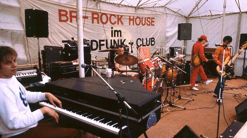 1980: Die Spider Murphy Gang beim BR-Fest im Uni-Park.