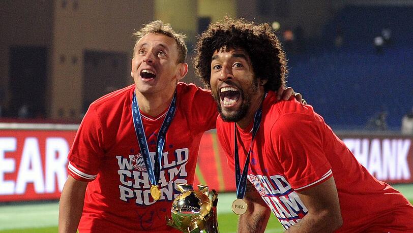 Beide für Brasilien nominiert: Rafinha (l.) und Dante. Beide für Brasilien nominiert: Rafinha (l.) und Dante.