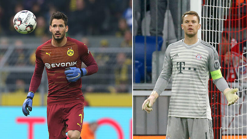 Roman Bürki (27) - Manuel Neuer (32): "Das Torhüter-Duell gebe ich an Neuer, obwohl der zuletzt ein paar irdische Momente erlebt hat. Ich kann die Kritik an ihm nicht nachvollziehen. Es ist nur eine Frage der Praxis und Routine, bis er wieder seinen Ausnahmestatus erreicht", sagt Fuss: "Bürki hat in puncto Ausstrahlung und Aura enorm zugelegt und ist mittlerweile einer der besten Keeper der Bundesliga. Neuer ist für mich nach wie vor der Beste." Wertung an Bayern. Stand: 0:1