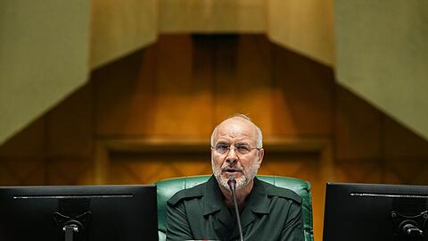 Irans Parlamentspr&auml;sident Mohammed Bagher Ghalibaf verlangt von den USA Konzessionen, bevor Verhandlungen weitergehen k&ouml;nnen. (Archivbild)