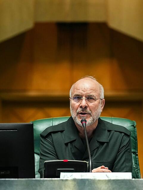 Irans Parlamentspr&auml;sident Mohammed Bagher Ghalibaf verlangt von den USA Konzessionen, bevor Verhandlungen weitergehen k&ouml;nnen. (Archivbild)