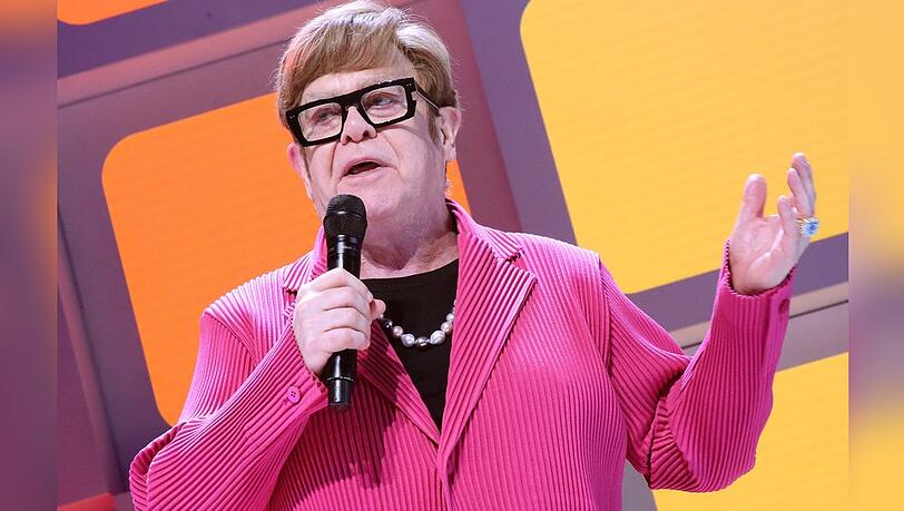 Elton John bei der Premiere seines Musicals "Tammy Faye" auf dem New Yorker Broadway.