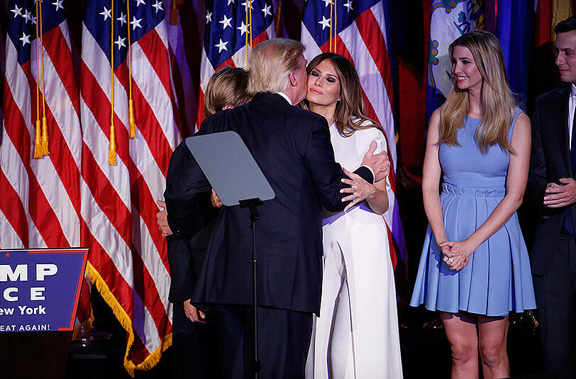 Neuer US-Präsident: Donald Trump bei seiner Ankunft in New York, nachdem das Ergebnis klar ist.