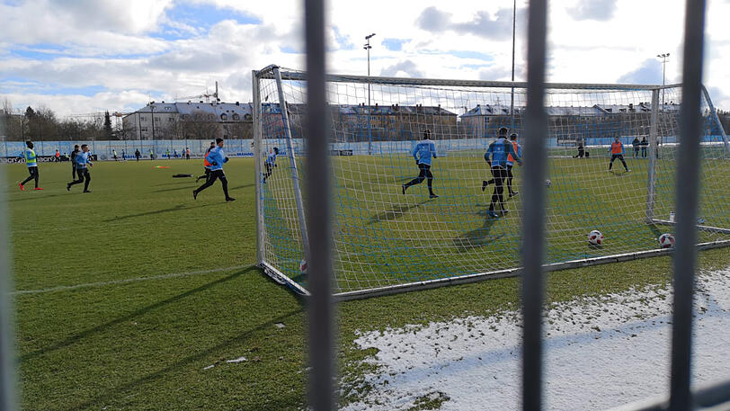 Die Spieler des TSV 1860 beim Training am Dienstagvormittag.