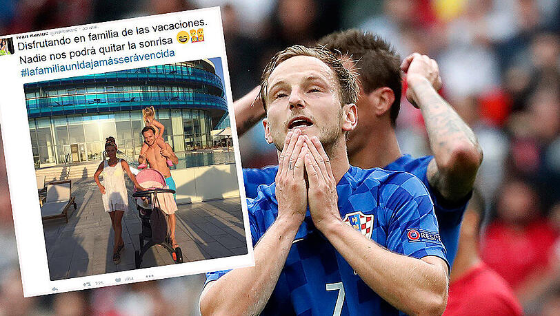 Ivan Rakitic lässt sich den Familienurlaub nicht verderben. Ivan Rakitic lässt sich den Familienurlaub nicht verderben.